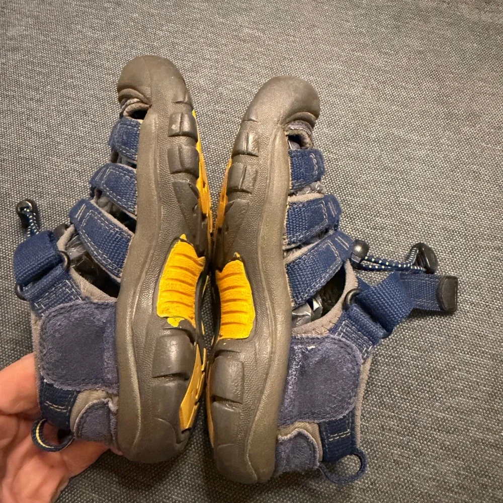 KEEN Newport H2 Kids Blue‎ Grey Yellow Waterproof Hiking Water Sandals